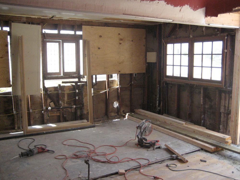 Before: open-plan kitchen in Costa Mesa